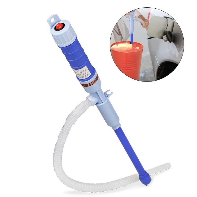 Portable Electric Liquid Transfer Pump Flow Suction Oil Fuel Water Zpaxo Blue