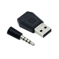 Wireless USB Dongle Bluetooth-Compatible Transmiter Adapter For PS4 Gamepad Game Controller Console Headphone Receiver With MIC Zpaxo Black