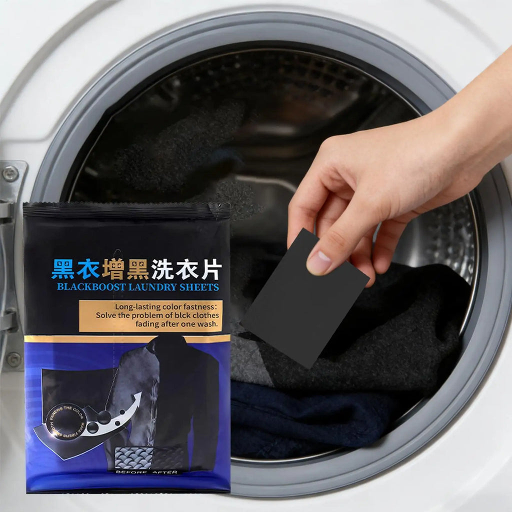 50 Black Clothes Dye Catcher Sheets Long Lasting Portable Laundry
