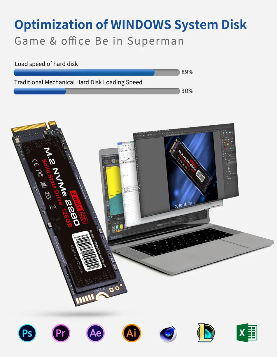ZSUIT M.2 Nvme SSD PCIe3.0 SSD Fast Read Write M2 SSD 1TB Solid State Hard Disk M.2 Nvme 2280 Internal Hard Disk Hdd For Laptop Zpaxo