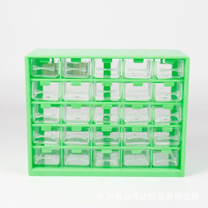 Multi-grid Drawer Parts Box Wall-mounted Combined Component Tool Zpaxo Apple Green