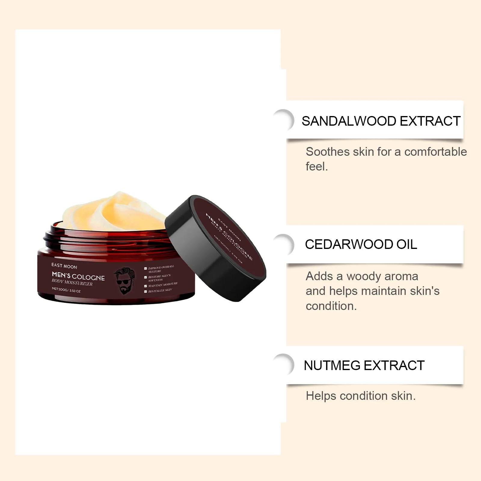 Men's Body Hydrating Cream:Deeply Hydrates & Repairs,Reduces Skin Roughness,Enhances Skin Barrier,Fresh & Non-Oily Texture Zpaxo