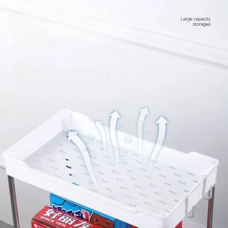 Space-saving Mobile Shelving Unitslim Rolling Storage Cart Wheels