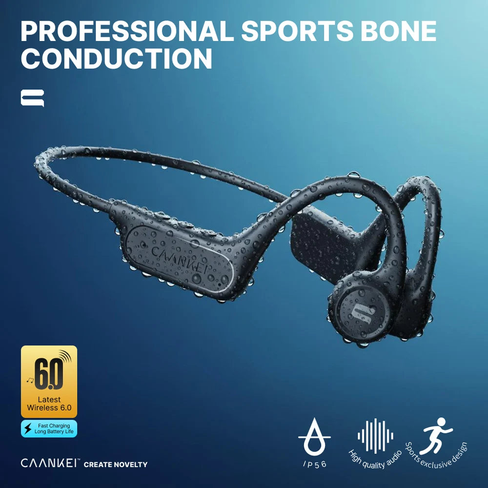 Bone Conduction Sports Earphones IPX6 Waterproof Bluetooth 5 4 Zpaxo