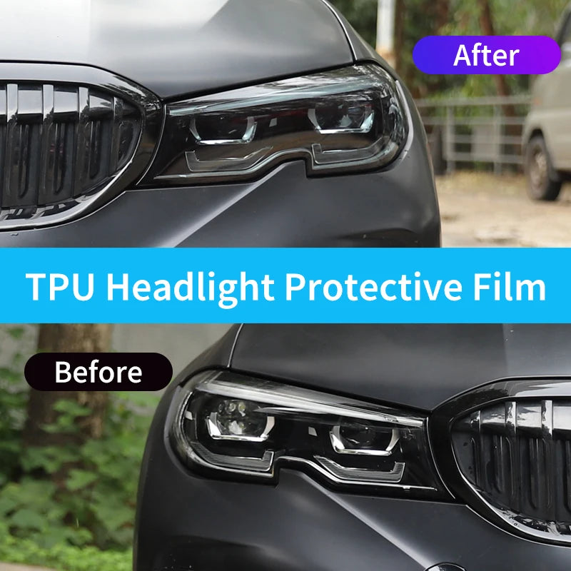Suitable for BMW 6 Series GT 2021~2022 car headlight fog tail light film,Color changing film protective stickers Zpaxo