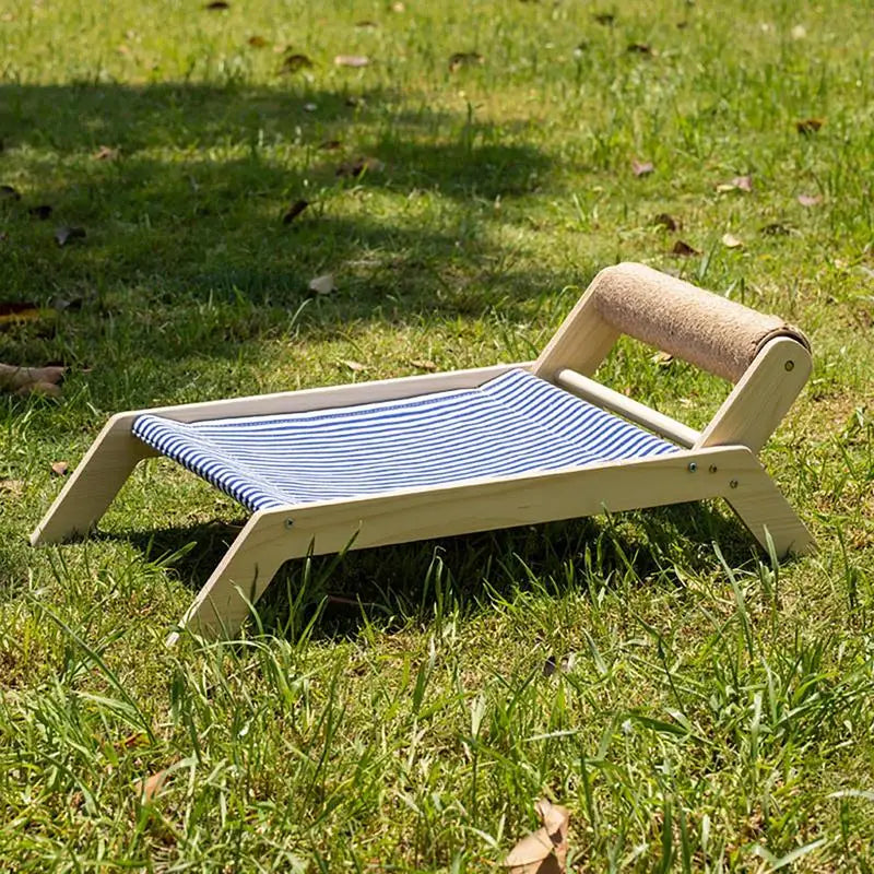 New Cat Beach Chair Summer All Seasons Elevated Cat Bed With Sisal Scratcher For Cat Outdoor Indoor Beach Chair Zpaxo