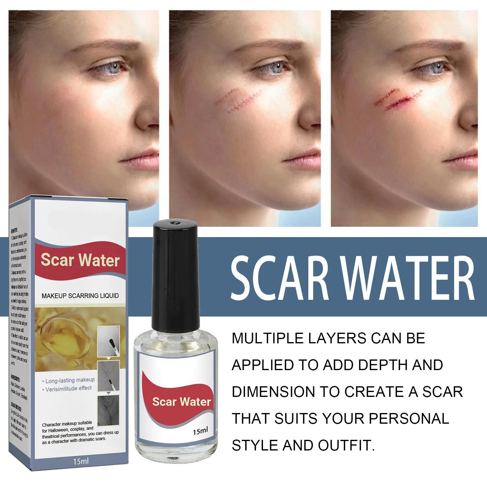 Scarring Liquid Scar Maker Realistic Brush Halloween Costume Party