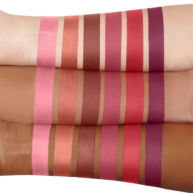 6-Color Nude Matte Lipstick Pencil Waterproof Lip Sticks Not Fading Sexy Red Velvet Lipsticks Long Lasting Lip Makeup Cosmetics Zpaxo