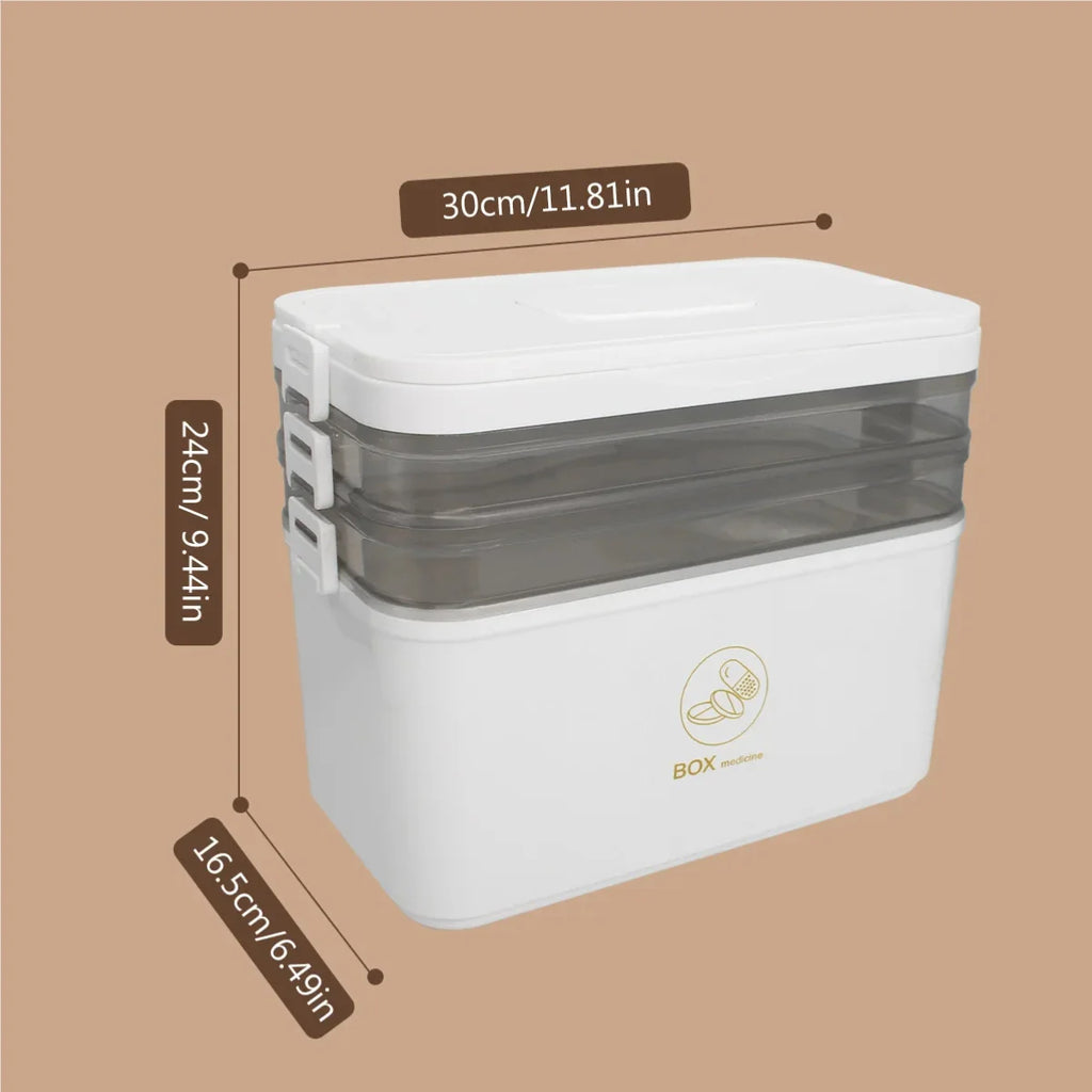 Large Portable Medicine Box – Family First Aid Storage Case First Aid Storage Case Zpaxo