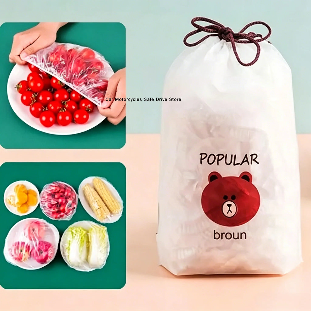 Elastic Food Covers Kitchen Transparent Cling Film Cover Disposable