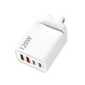 120W 4-Port USB Wall Charger – QC3.0 Fast Charging Adapter USB Wall Charger Zpaxo UK White