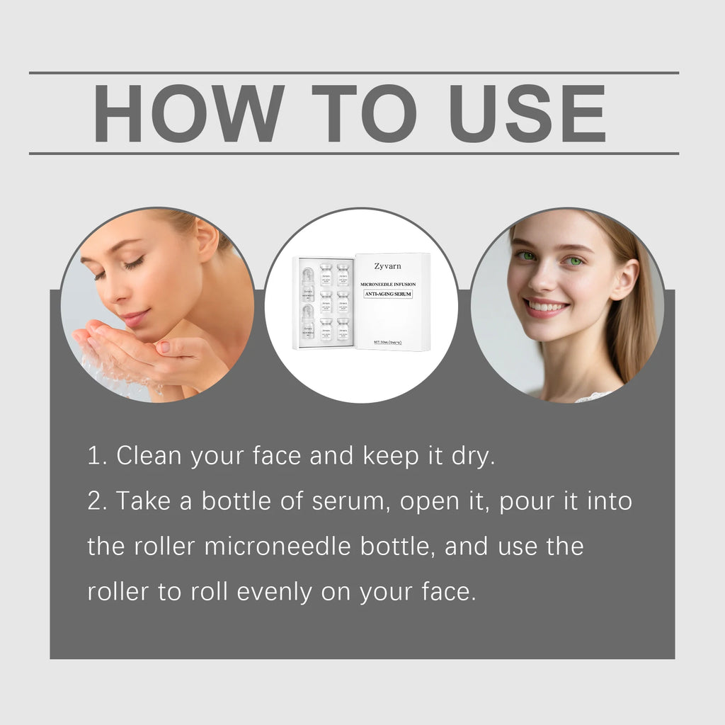Facial serum 0.25mm Microneedle Set Roller Winter skincare Moisturizer Hydrating cream Night cream Day cream Dry skin remedy Zpaxo