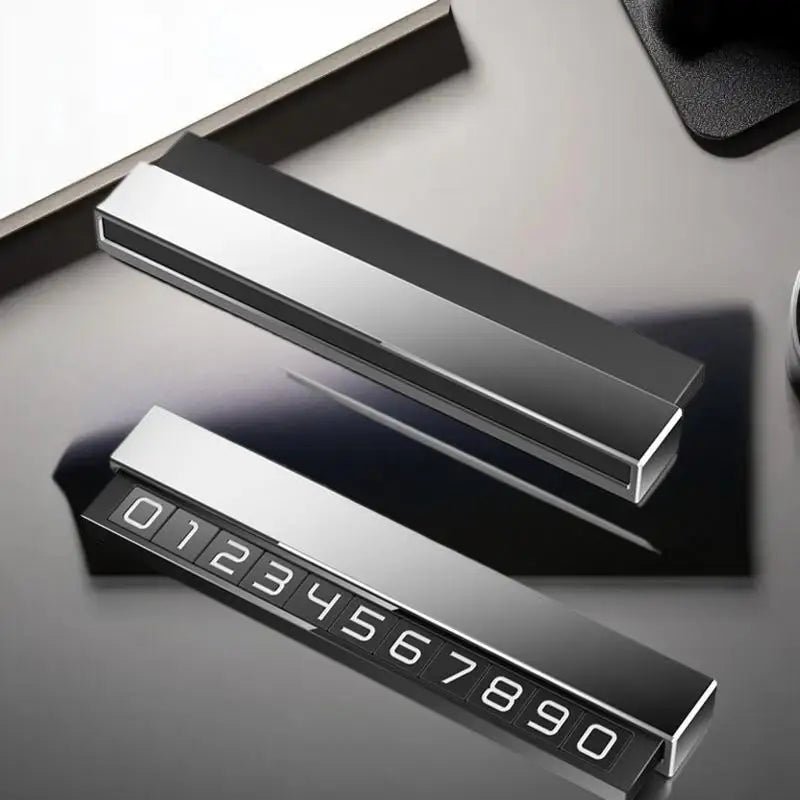 Luminous Temporary Parking Card – Car Phone Number Plate Holder