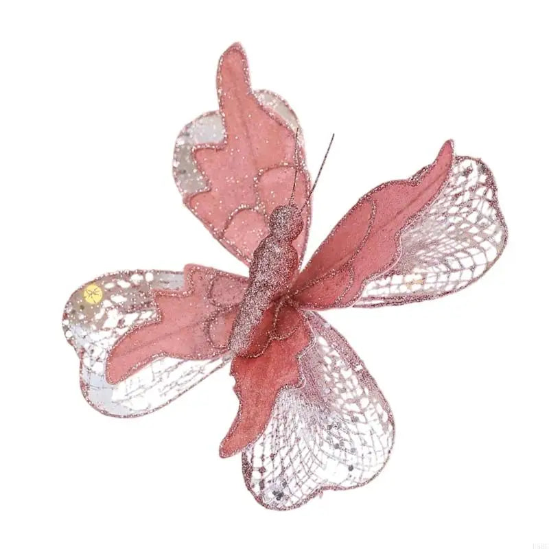 Christmas Decoration Butterfly Shimmering Mesh Tree Embellishment