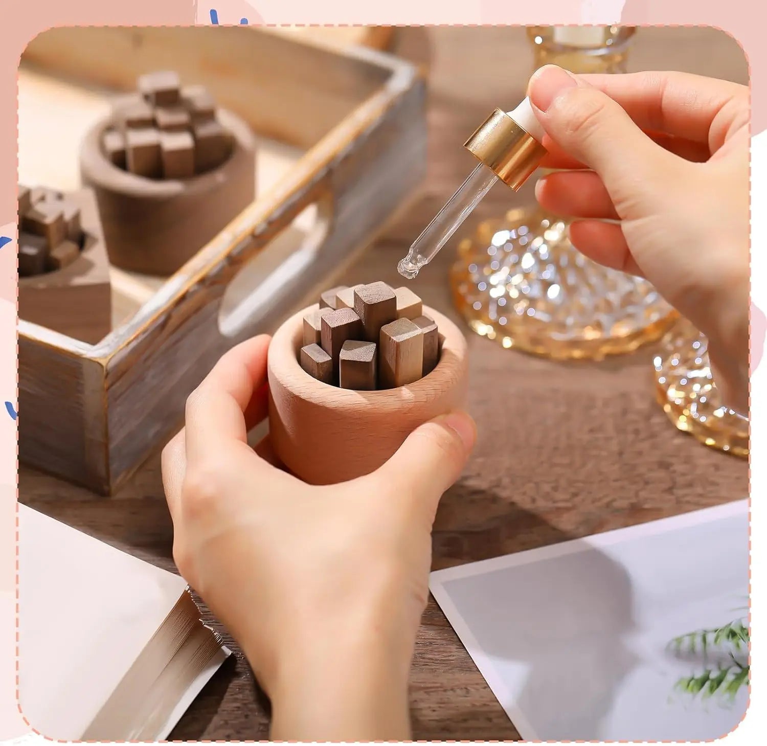 Wooden Essential Oil Car & Home Diffuser – Aromatherapy Décor