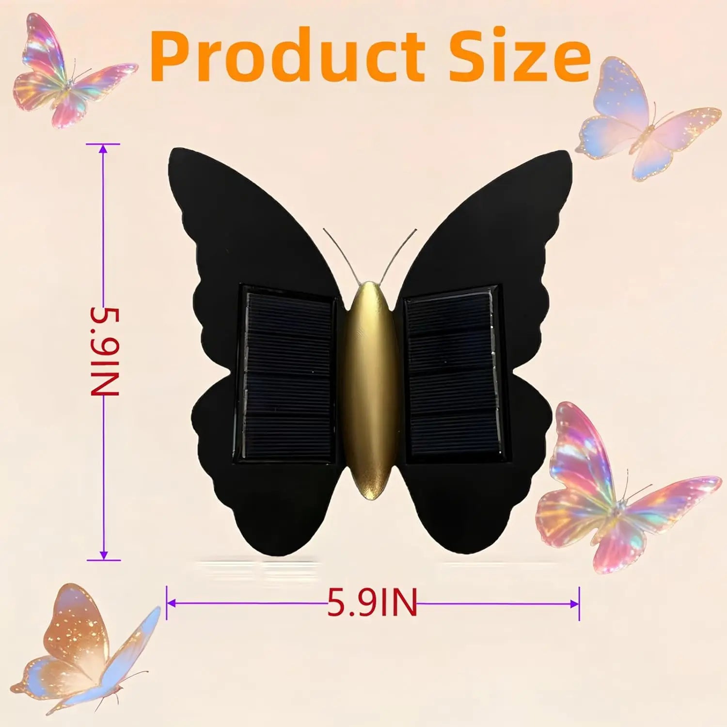 Solar Butterfly Wall Light Outdoor Modern Minimalist Design Stair
