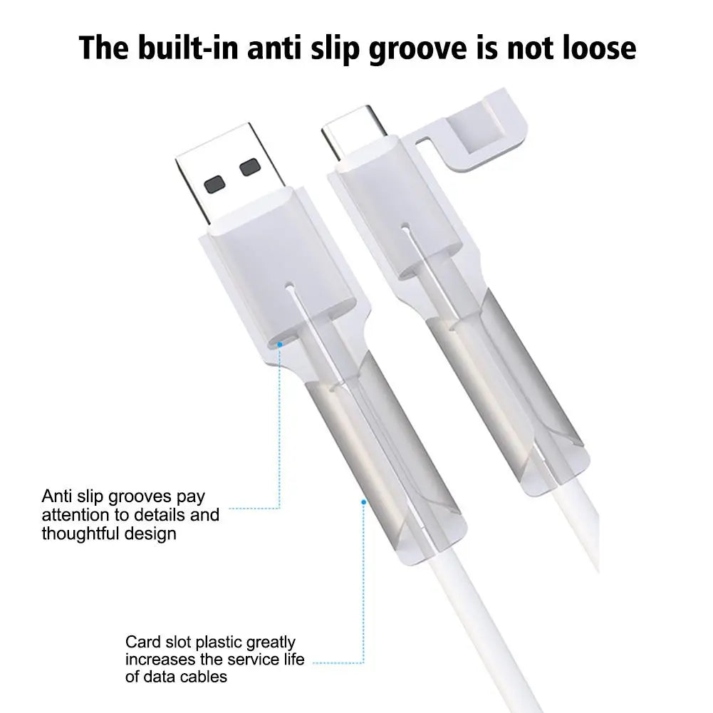 Silicone USB Cable Protector & Wire Winder – Micro & Type-C Cable Protector Zpaxo