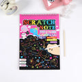 50 pcs Scratch Paper Kids Rainbow Magic Scratch Off Paper Sheets Art Craft Kit Black Note Paper Drawing Pads with Stencils Zpaxo Pink