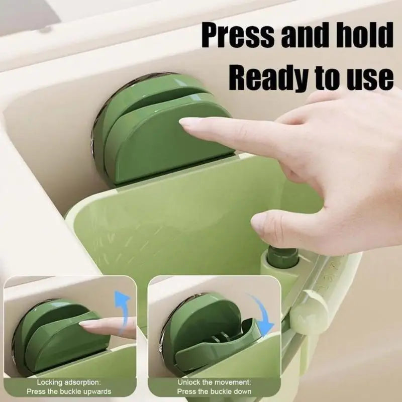 Space Saving Suction Cup Sink Strainer Basket Faucet Hanging Filter