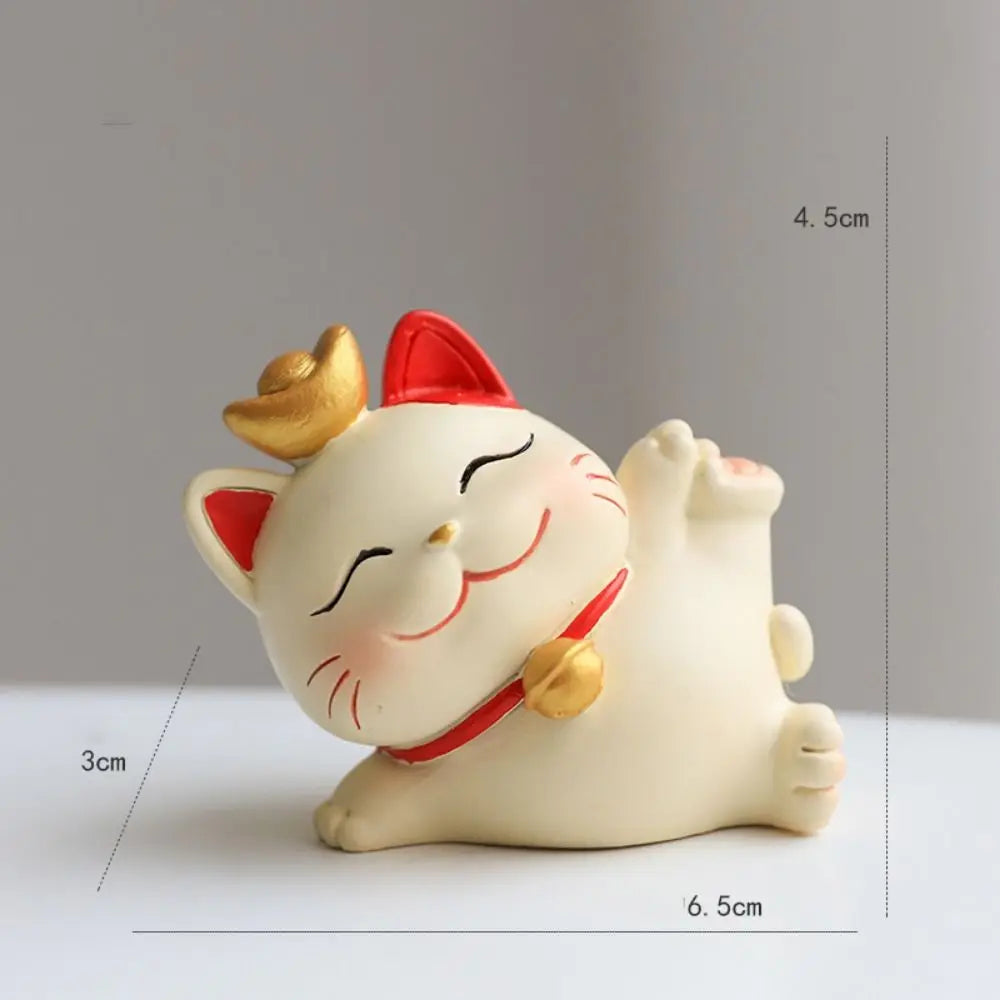 Shake Head Lucky Cat Car Decoration Cartoon Waving Arm Maneki Neko Zpaxo style 4
