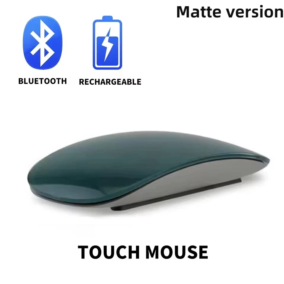 New Wireless Bluetooth Magic Computer Mouse Rechargeable Touch Slim Ergonomic Dual-Mode Silent PC Mice For Apple Macbook Air Zpaxo Green