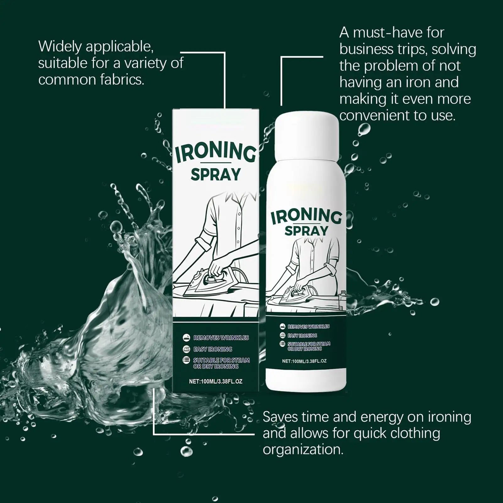 Spray Starch Ironing Clothes Anti Static Wrinkle Cotton Linen Silk