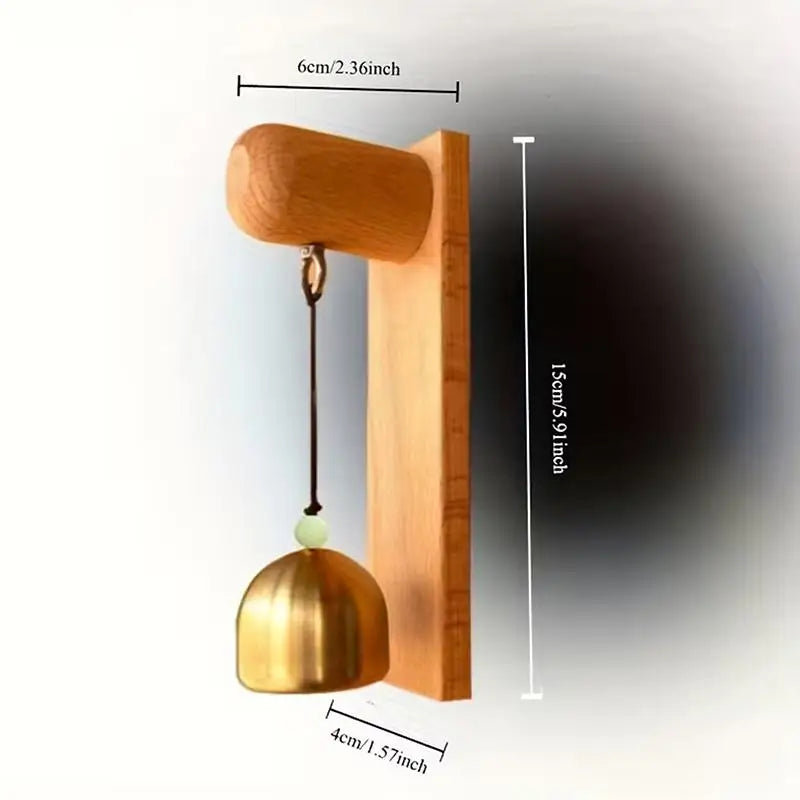 Vintage Wooden Doorbell – Mechanical No-Power Rustic Farmhouse