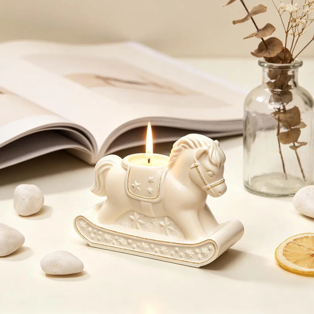 3D Rocking Horse Silicone Mold – DIY Candle & Gypsum Craft