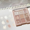 DIKALU Nine-color Eyeshadow Palette Rose Pink Pearly Matte Glitter Zpaxo 04