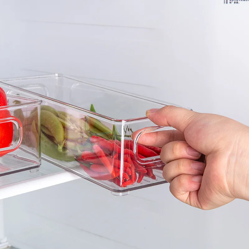 Kitchen Refrigerator Storage Box Transparent Vegetable Fruit Desktop