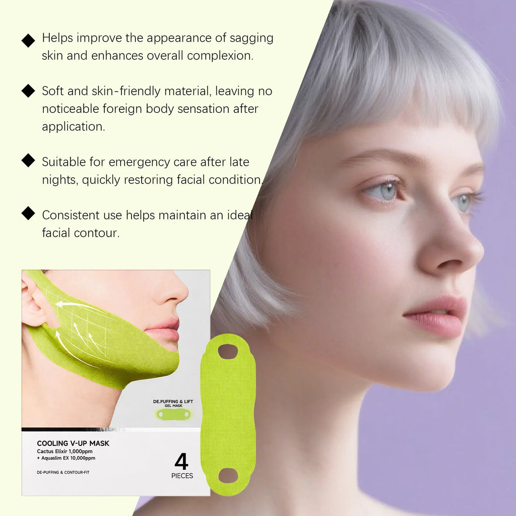 Hoygi Cooling V-Up Face Lifting Mask | V-Shape Chin Firming Patch Face Lifting Mask Zpaxo