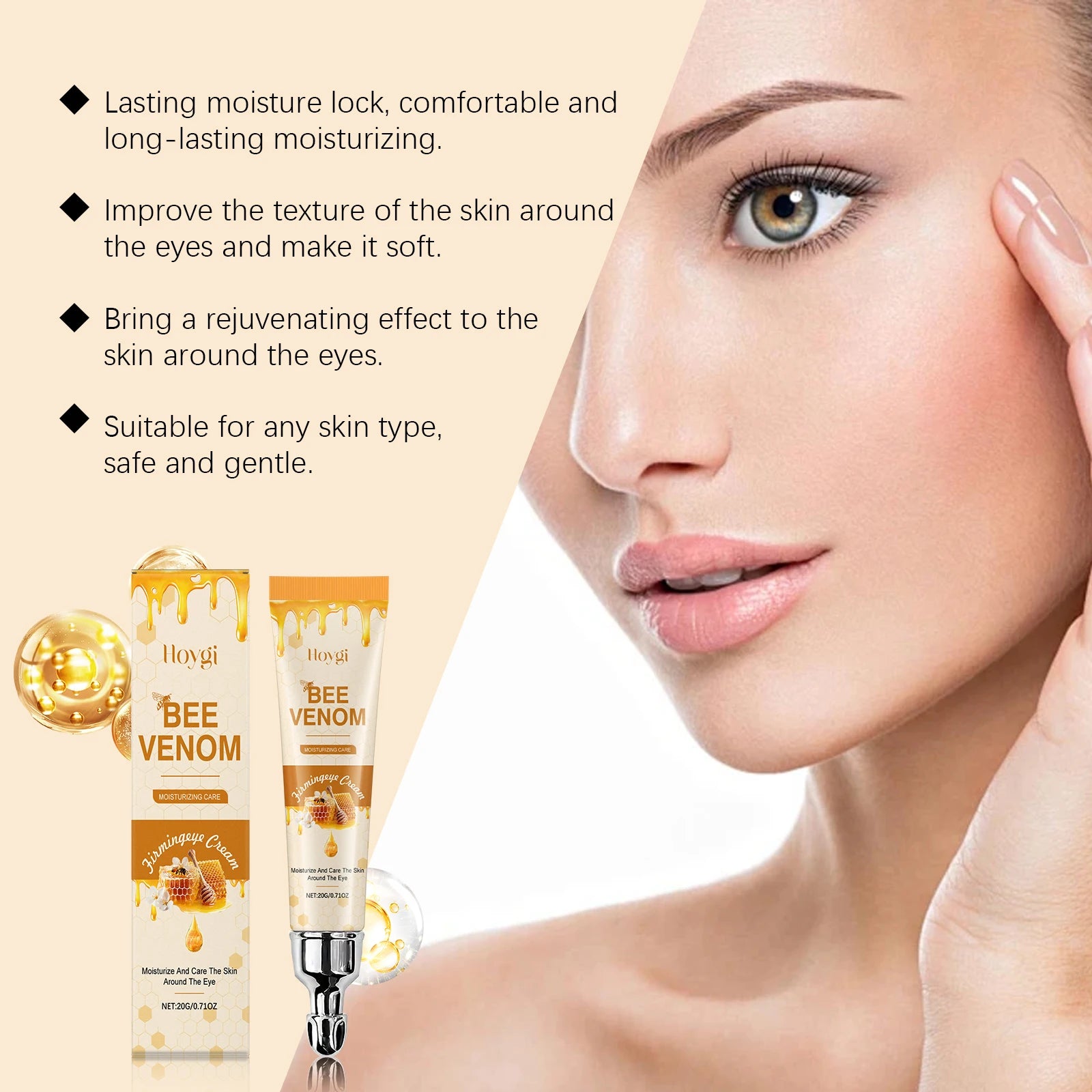 Hoygi Bee Venom Eye Cream – Anti-Aging, Dark Circles & Firming Anti-Aging Eye Cream Zpaxo