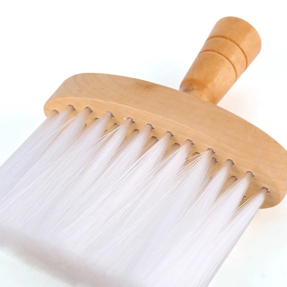 Personal Grooming Soft Bristle Neck Duster Brush Wood Handle Gentle Zpaxo