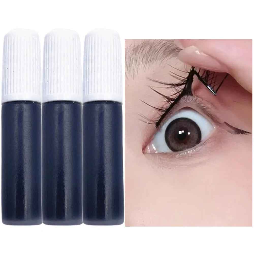1/3Pc Black White Clear Mini Eyelash Glue Flawless Eyelash Beauty Adhesive Smooth Fast Drying for DIY Repair Bonding Cosmetics Zpaxo Black-3Pc