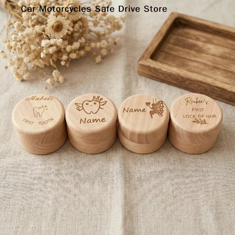 CM1Pcs Unfinished Wood Keepsake Baby Teeth Hair Memories Wooden Tooth