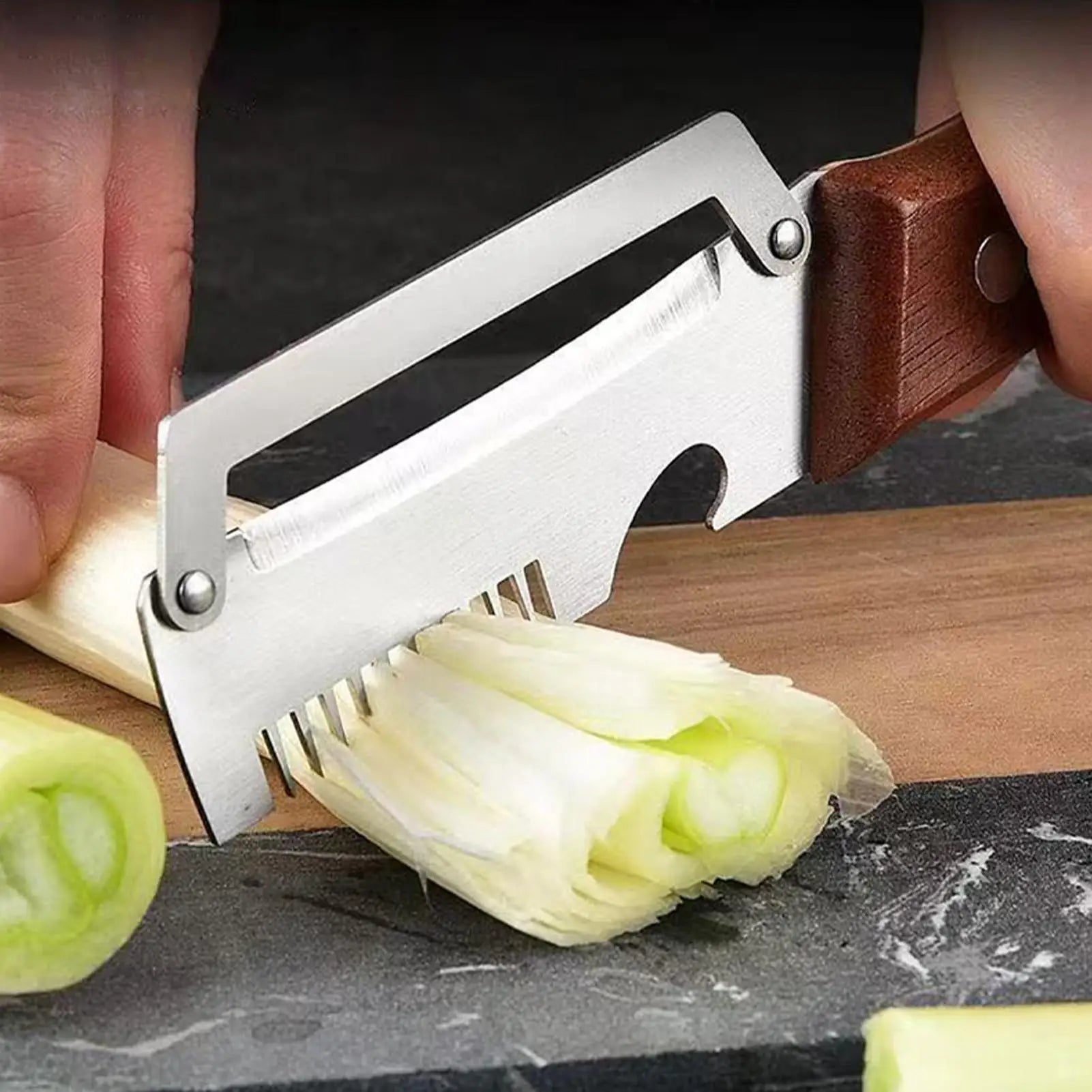 3in1 Vegetable Peeler Stainless Steel Wooden Handle Bottle Opener