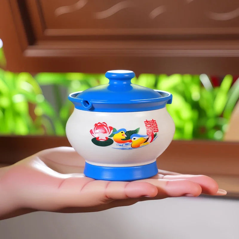 High-value Spittoon Ashtray Lid Prevent Flying Creative Unique Retro Zpaxo Blue