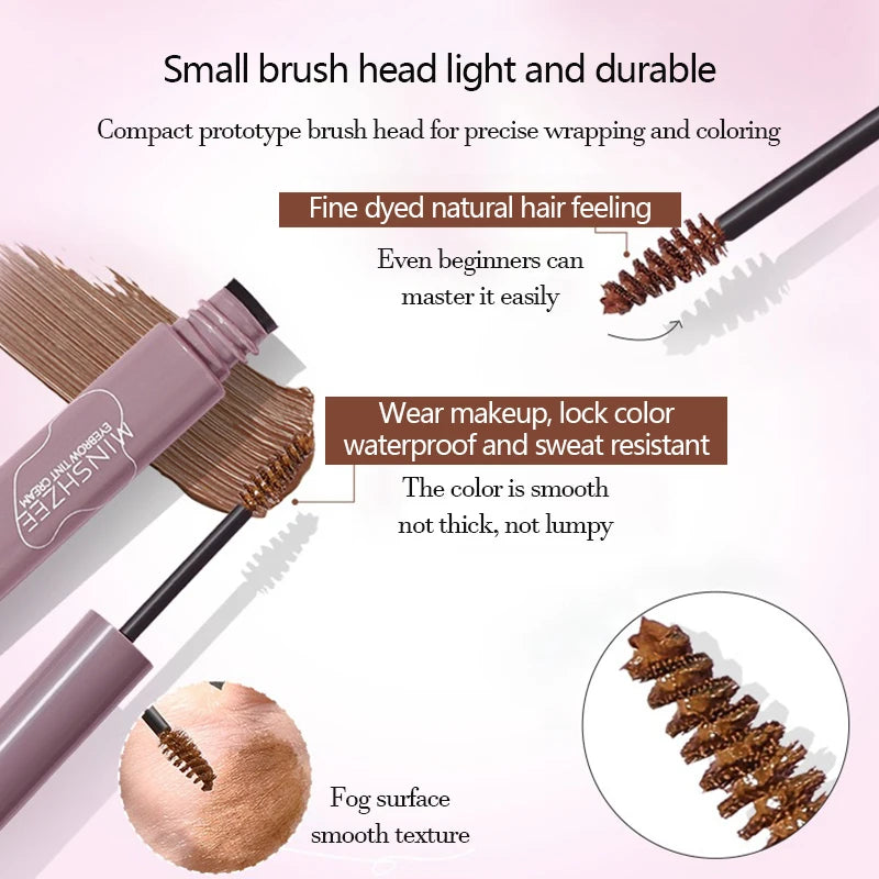 4 Colors Eyebrow Tint Waterproof Long Lasting Coffee Brown Color Eyebrow Gel Paint Eyebrow Tint Makeup Tool Brow Enhancer Cream Zpaxo