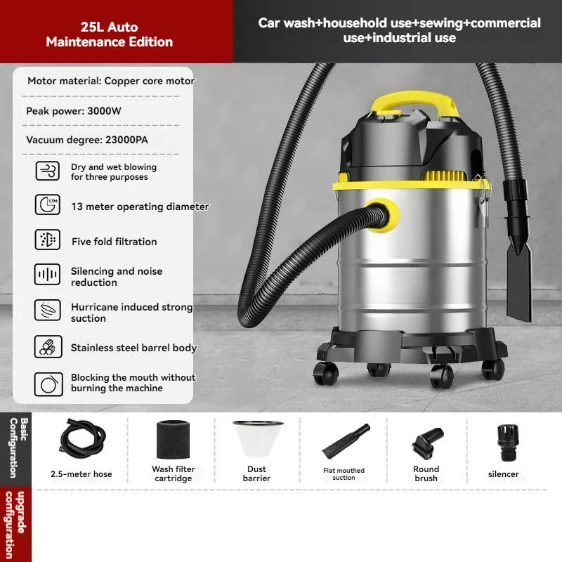 Vacuum Cleaner Dry And Wet Dual-use Household Commercial High-power Hotel Vacuum Cleaner Industrial Vacuum Cleaner Zpaxo Combo 1