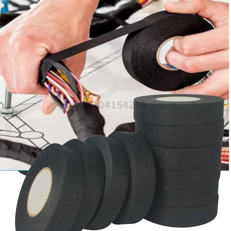 25MM*15M Auto Car Flannel Flannelette Adhesive Tape Wiring Harness Anti Rattle Self Adhesive Felt Tape Auto Repair Tools Zpaxo