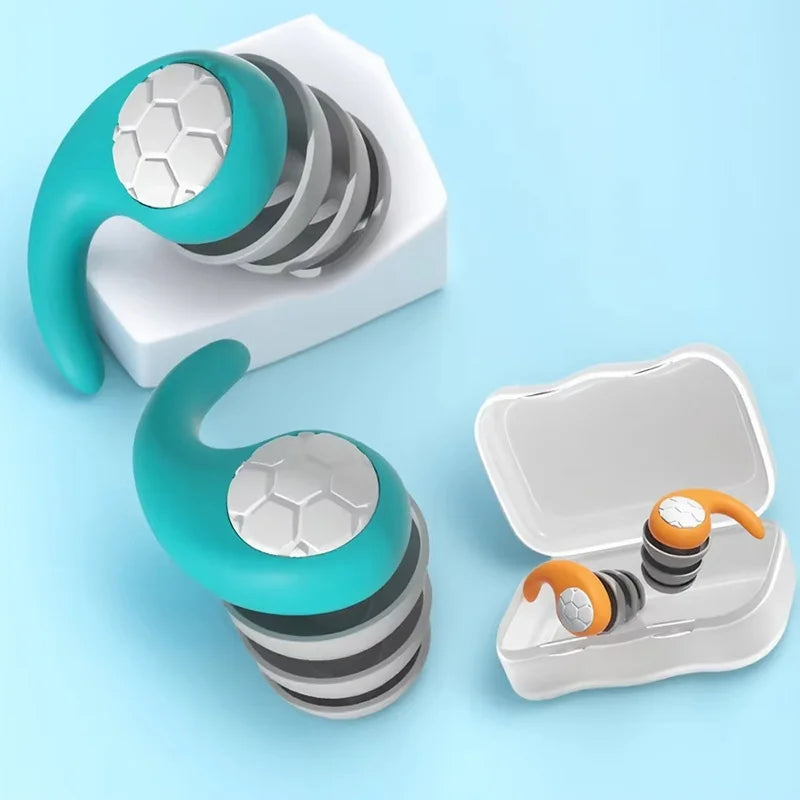 1Pair Noise Canceling Ear Plugs Soft Silicone Comfort Waterproof Ear Plugs Ear Protection Reusable For Swimming Sleeping Earplug Zpaxo