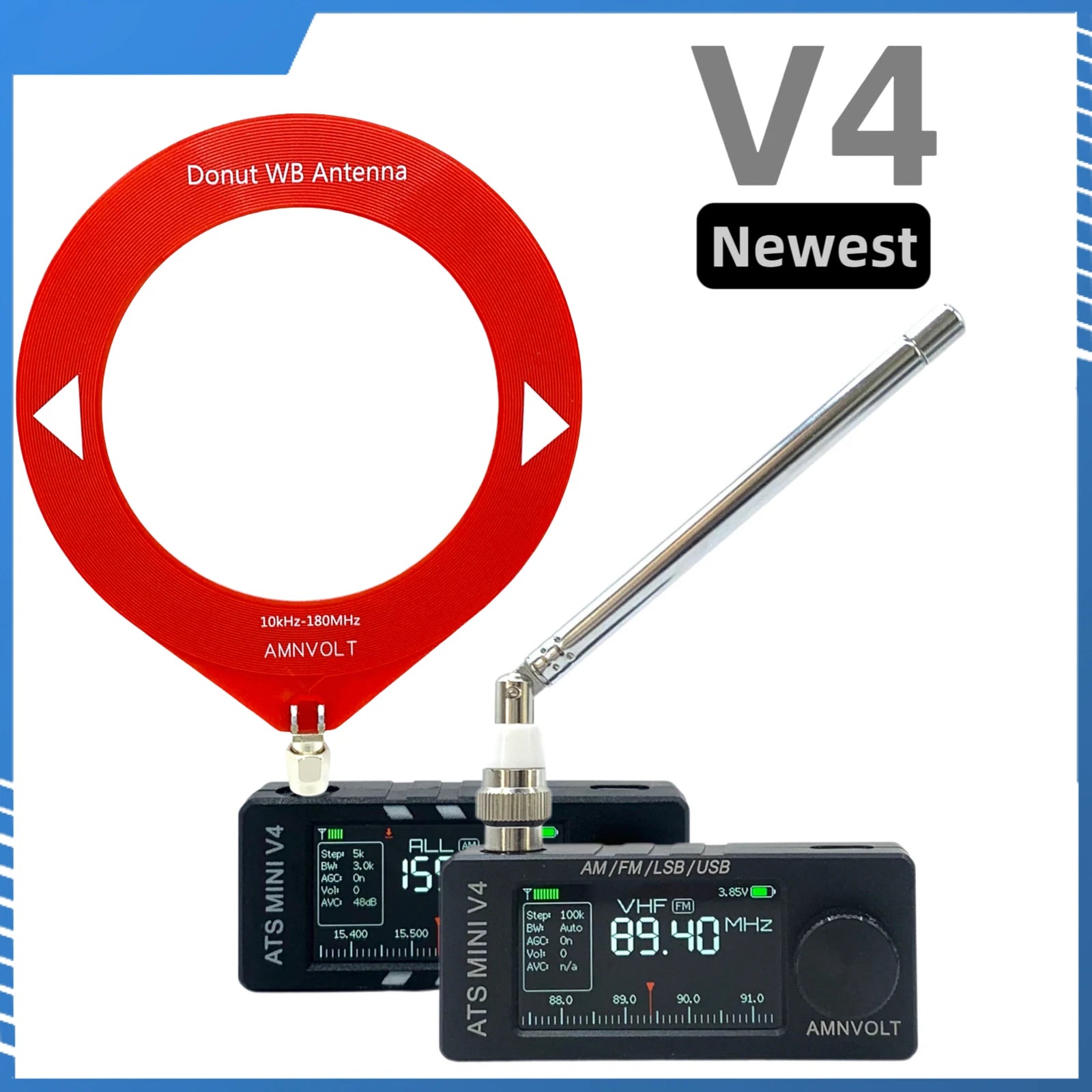 Portable AM FM Radio Receiver Headphone Amplifier LSB USB Transistor