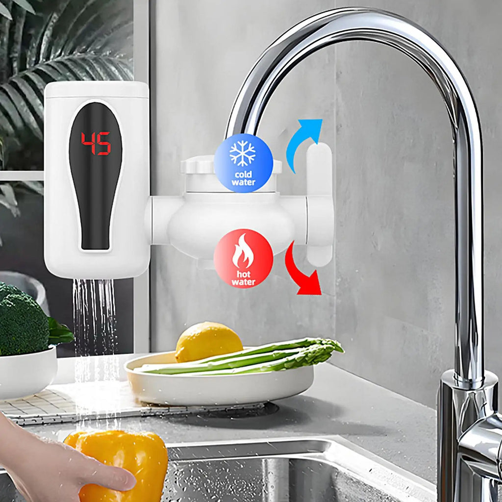 Instant Water Faucet Tankless Heater Rotatable LED Digital Display