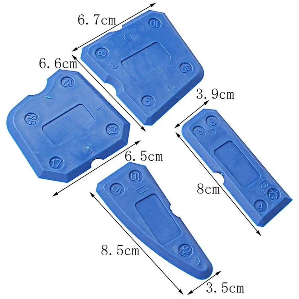 4-Piece Silicone Caulking Tool Set – Sealant Finisher & Scraper Caulking Tool Set Zpaxo 1 Set