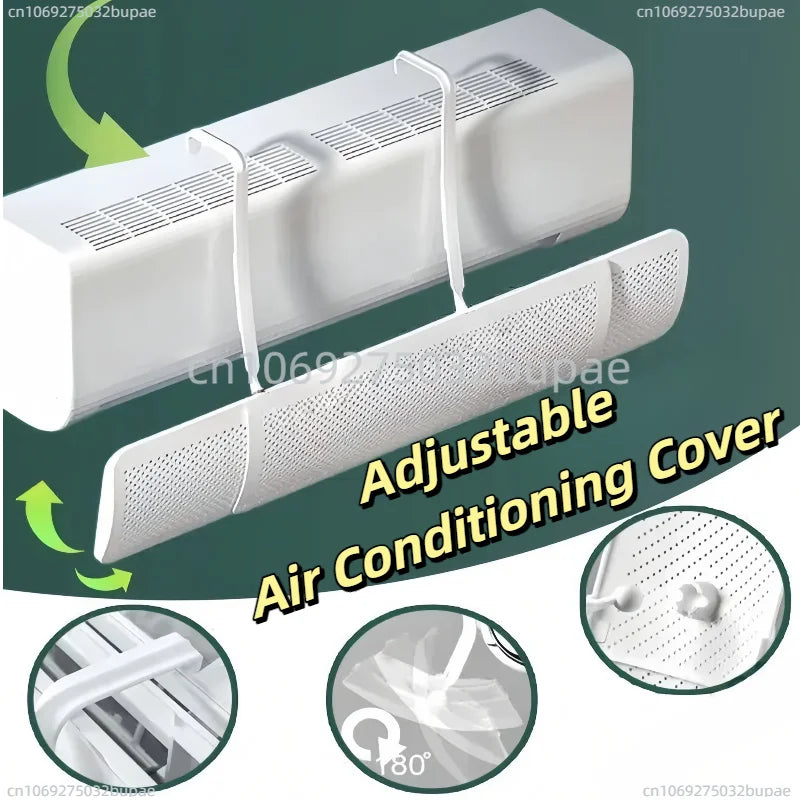 Air Conditioning Wind Shield Anti Direct Blowing Scalable Adjustable Wind Guide Cover Outlet Baffle Windshield Dust Cover Zpaxo