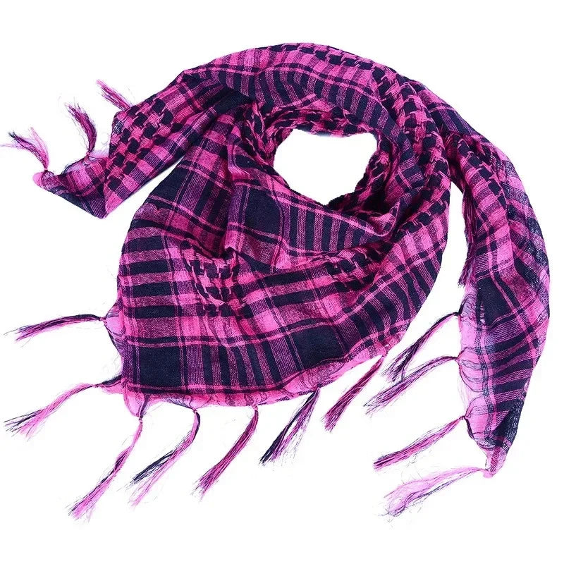 Plaid Tartan Keffiyeh Scarf – Unisex Neck Warmer Shawl