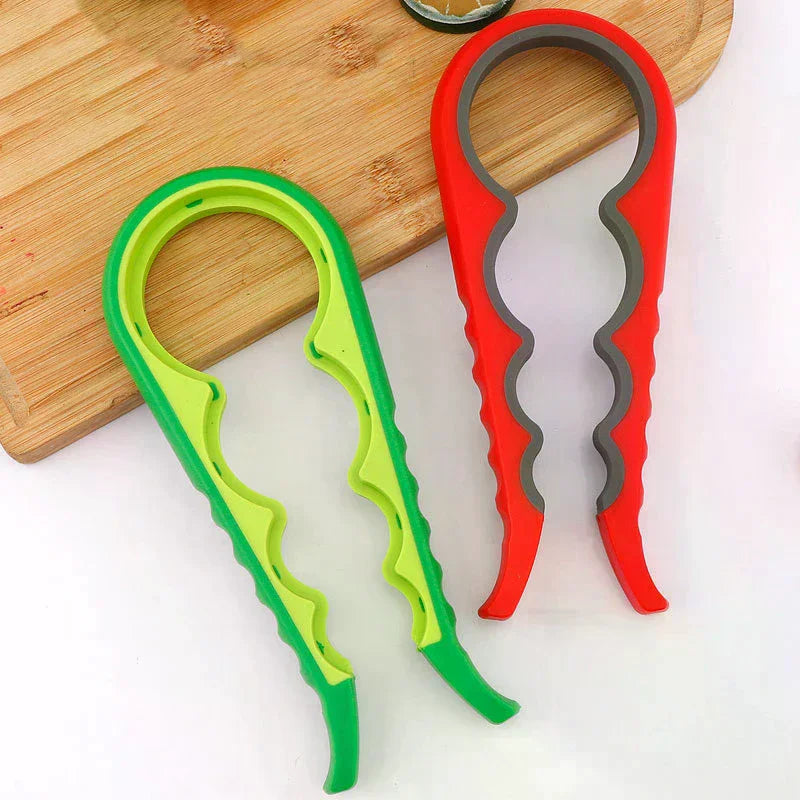 1 Bottle Opener Screw Cap Multi-functional 4-in-1 Can Clamp Lid Jar Zpaxo