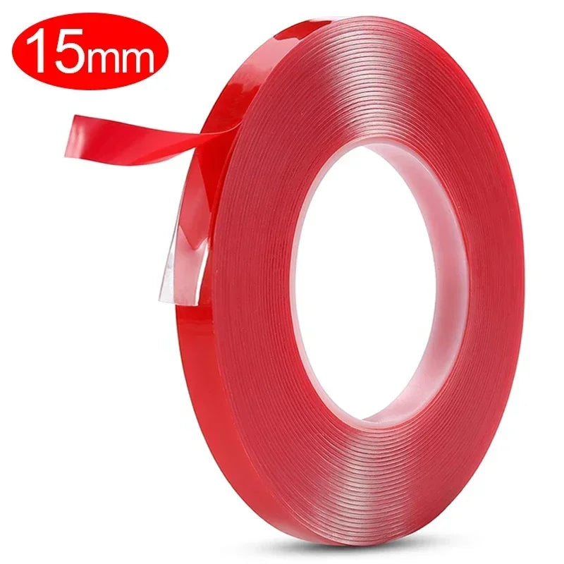 Double Sided Tape Strong Fixation Transparent Tape Waterproof No Traces High Viscosity Self Adhesive Tapes Fixed Stickers Zpaxo 15mm 3M