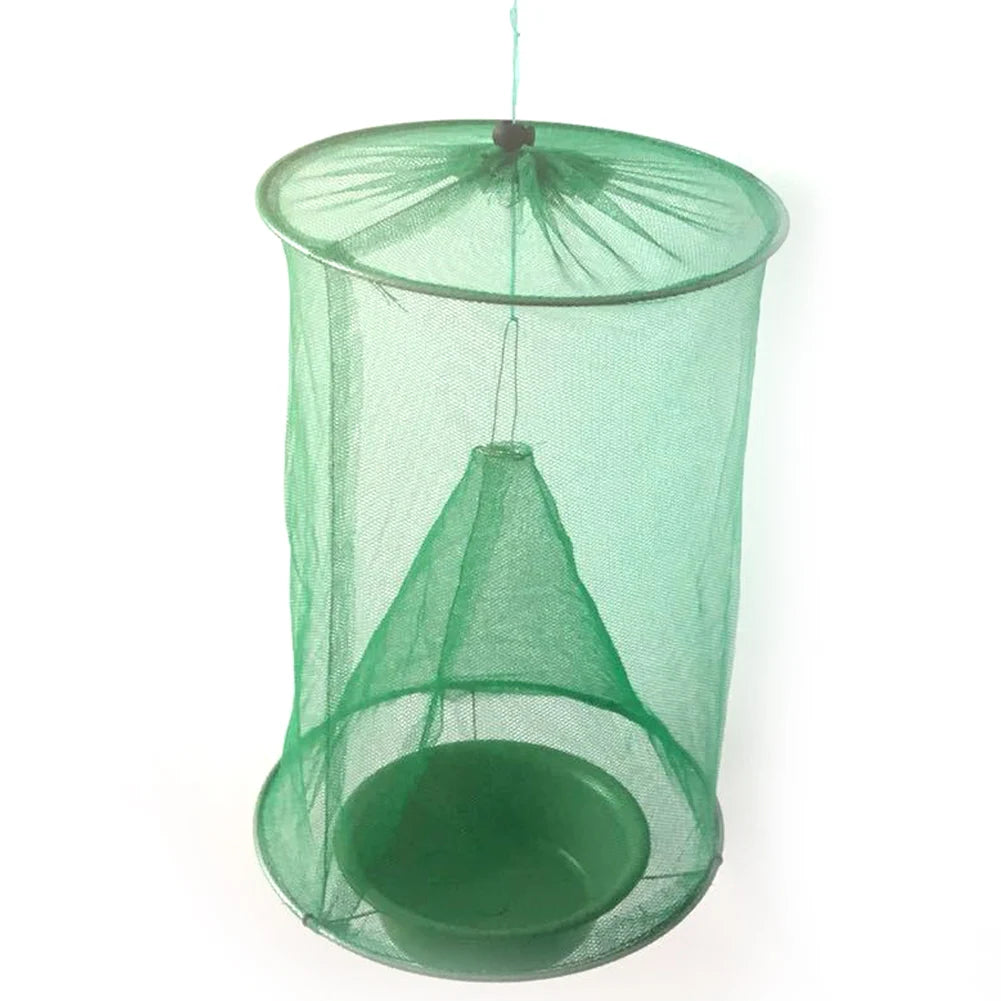 Hanging Flies Net Traps Reusable Folding Flies Flytrap Cages Practical Traps Control Tool for Courtyard Garden Zpaxo