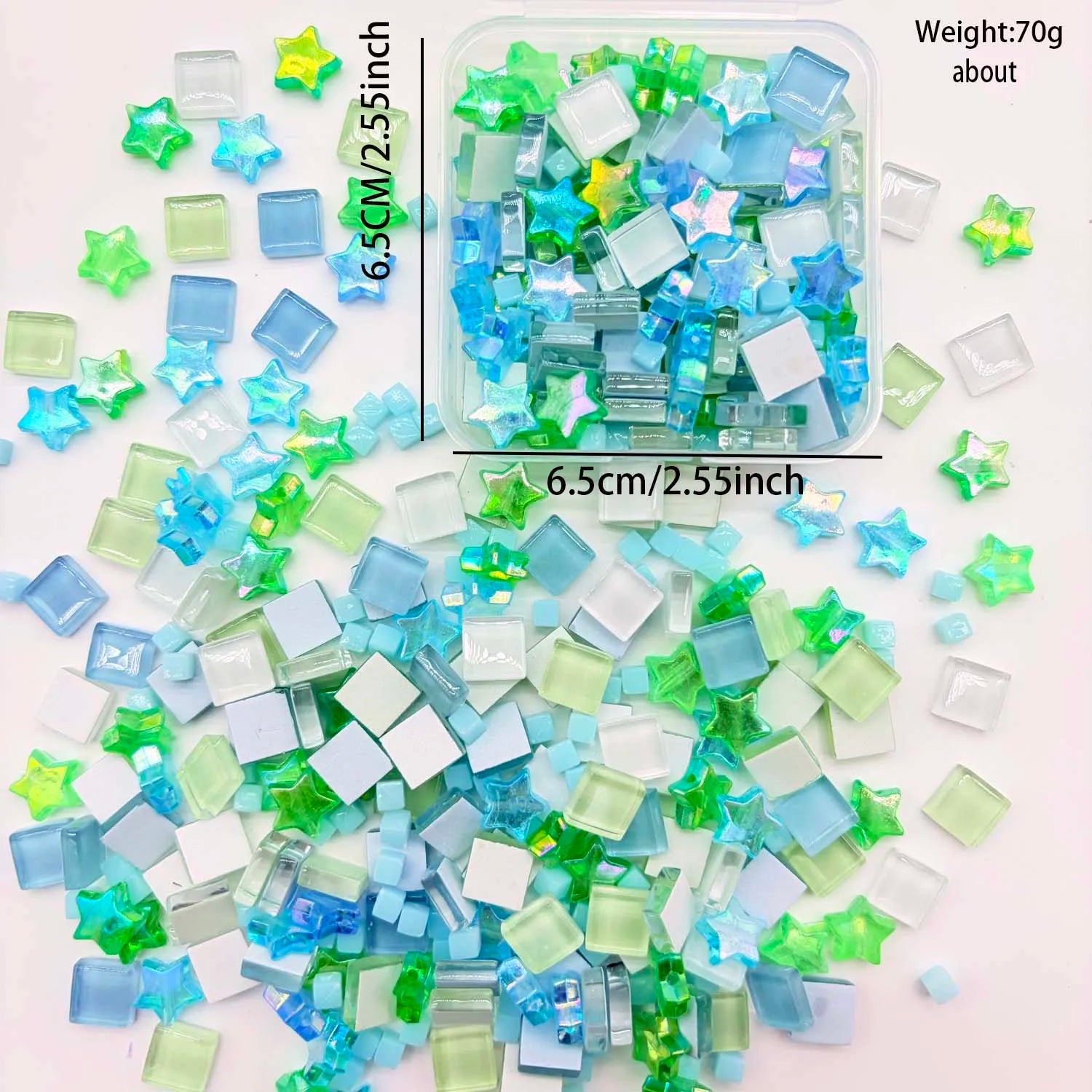 Square Crystal Glass Mosaic Tiles – DIY Art, Jewelry & Decor Glass Mosaic Tiles Zpaxo C